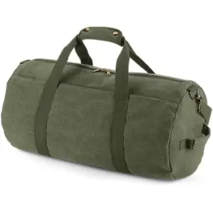 Bagbase Vintage Canvas Barrel Bag (One Size) (Vintage Military Green) - Vintage Military Green