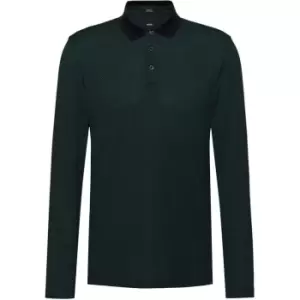 Boss Palmer Long Sleeve Polo Shirt - Green