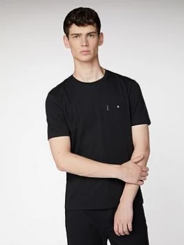 Image of Ben Sherman Spade Pocket Tee-Black Size M Men