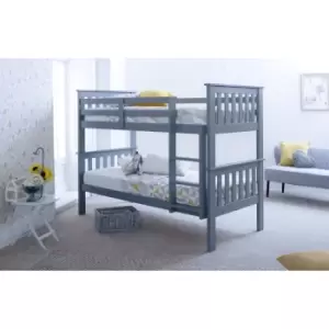 Image of Carra Grey Bunk Bed and Memory Foam Mattresses