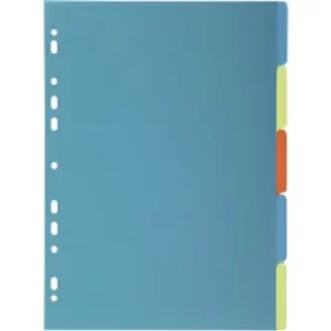 Image of Exacompta Dividers 2705E A4 Multicolour 5 tabs polypropylene blank