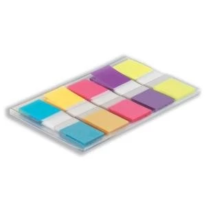 Image of Post it Index Small in Portable Pack Bright Colours 5 x 20 Flags