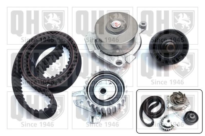 Image of QUINTON HAZELL Water pump and timing belt kit QUINTON HAZELL QBPK8310