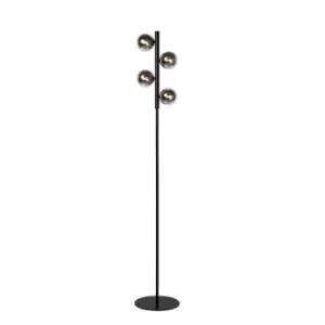 Tycho Retro Floor Lamp - 4xG9 - Black