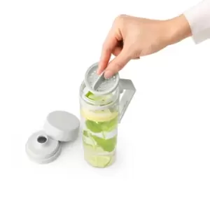 image of Make & Take Light Grey Water Bottle with Strainer Light Grey