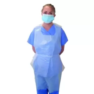 Image of 50 packs of 500 Disposable Aprons, pallet quantity - 25mu virgin LDPE (low-density polyethylene plastic)