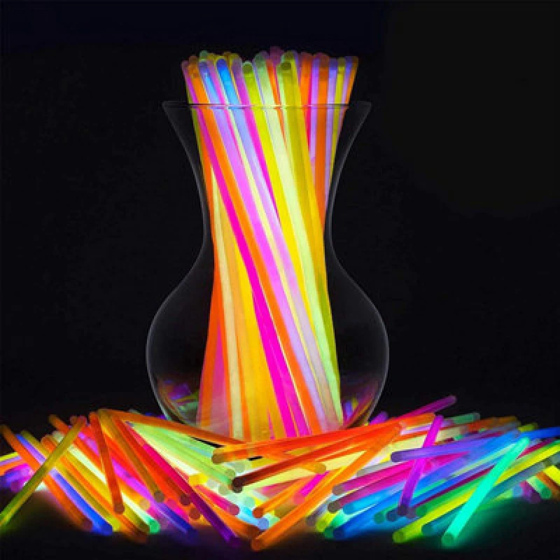 Image of Shatchi 200 Glowsticks in Mixed Colors & 200 Bracelet Connectors - Add Vibrancy to Your Events Multi