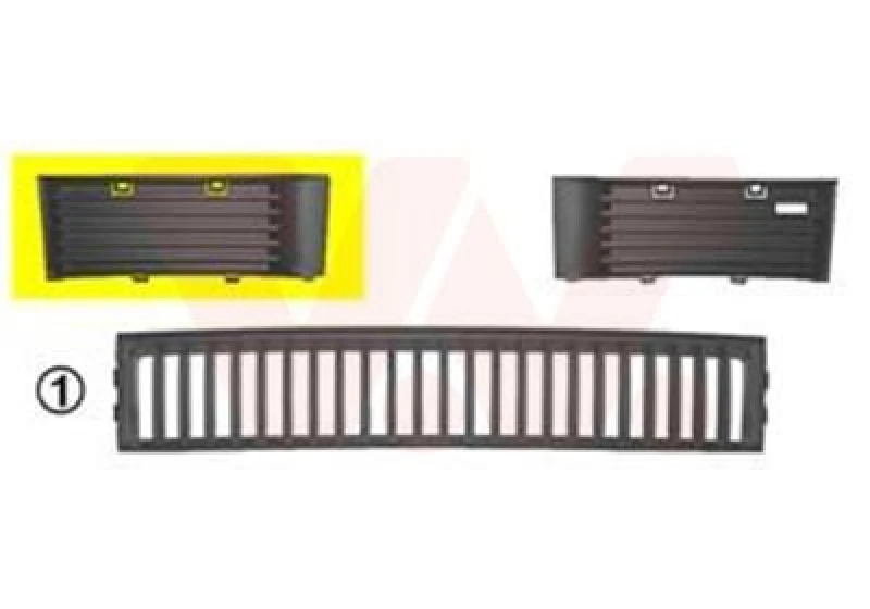Image of VAN WEZEL Bumper grill VAN WEZEL 7625592