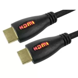 Image of Cables Direct 2m HDMI 1.4 High Speed with Ethernet Cable with Red LED