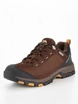 Image of Trespass Scarp Low Walking Trainers - Dark Brown, Size 8, Men