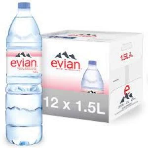 image of Evian Natural Spring Water 1.5 Litre Pack of 12