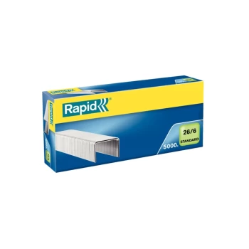 image of Rapid Standard Staples 26/6 (5000) - Outer Carton of 10