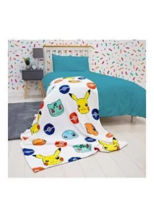 Image of Pokemon Badges Rotary Fleece Blanket