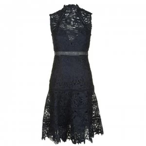 image of Bardot Elise Lace Dress - Navy