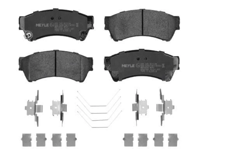 Image of MEYLE 025 245 8217/W Brake pad set Front Axle, with acoustic wear warning, Original Quality, with anti-squeak plate Brake Pad Set,disc brake (402)