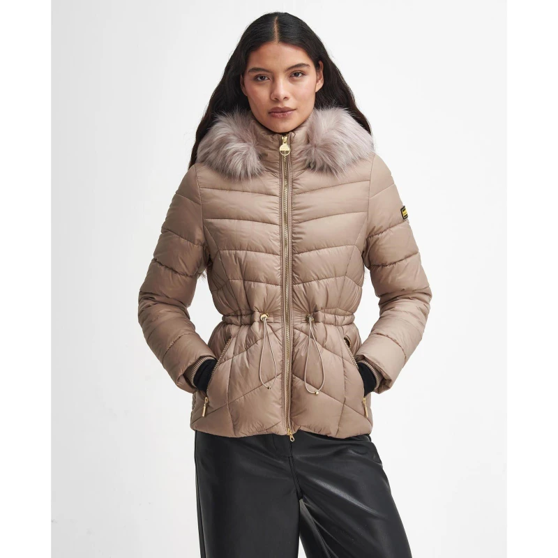 Image of Barbour International Island Quilted Jacket - Beige Beige 10