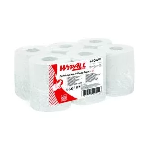 image of WypAll L10 Service and Retail Wiping Paper Centrefeed Roll 1 Ply White