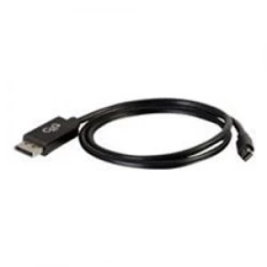Image of C2G 1m Mini DisplayPort to DisplayPort Adapter Cable M/M - Black