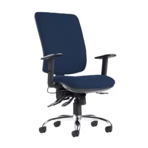 Image of Dams MTO Senza Ergo 24HR Ergonomic Asynchro Task Chair - Curacao Blue