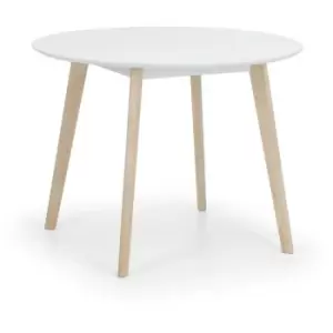 Image of Isabel - Round Dining Table Scandi Style White & Oak