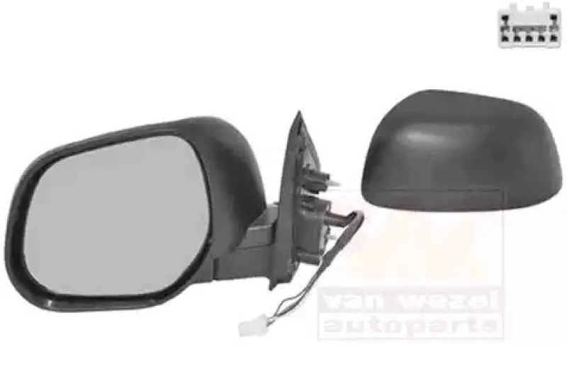Image of VAN WEZEL 3272807 Wing mirror * HAGUS * Left, Heatable, primed Outside Mirror (50)