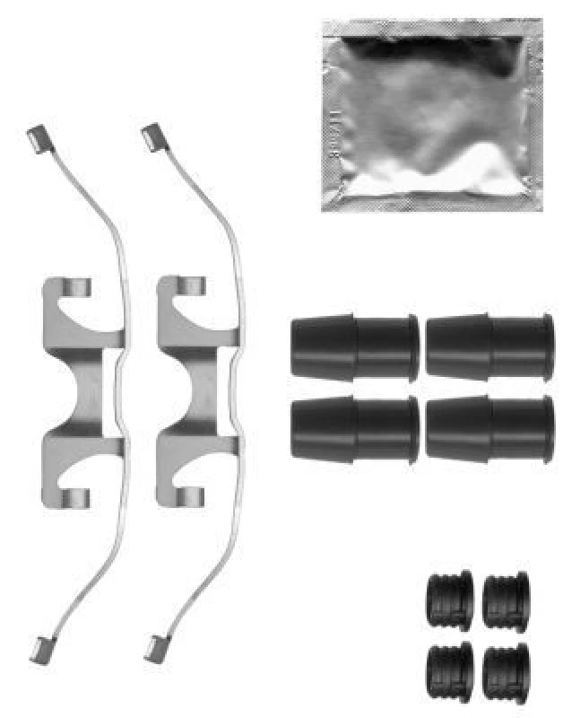 Image of HELLA Accessory Kit, brake caliper HELLA 8DZ 355 205-461
