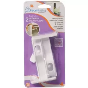 image of Dreambaby Adhesive Double-Locks 2 pack