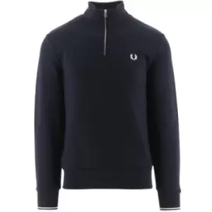 Image of Fred Perry Navy Half-Zip Sweatshirt