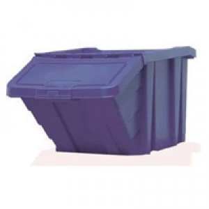 image of Slingsby Heavy Duty Storage Bin With Lid Blue 359518