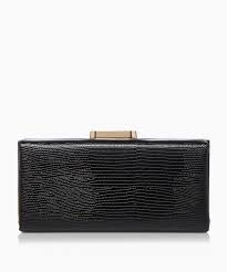 image of Dune Brylan' Gold Clasp Box Clutch - black