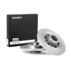 Image of RIDEX Brake disc Rear Axle 82B1221 Brake rotor,Brake discs RENAULT,KANGOO / GRAND KANGOO (KW0/1_),KANGOO Express (FW0/1_),KANGOO BE BOP (KW0/1_)
