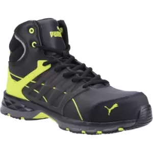 Image of Puma Safety Mens Velocity 2.0 Mid Leather Safety Boots (10 UK) (Yellow/Black)