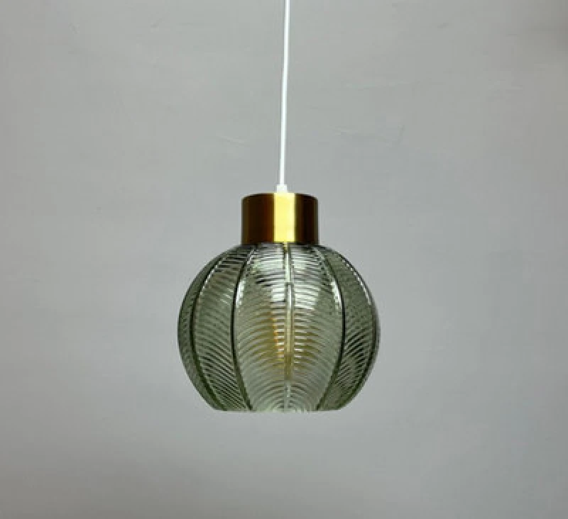 Image of K Living Leaves Green Glass Light Pendant Green unisex One Size
