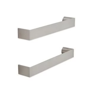 image of IT Kitchens Brushed Nickel effect Square bar Cabinet handle Pack of 2