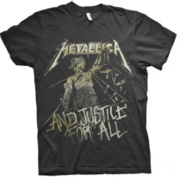 image of Metallica - Justice Vintage Unisex Large T-Shirt - Black