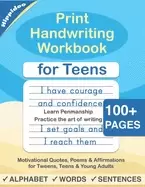 Image of print handwriting workbook for teens improve your printing handwriting and