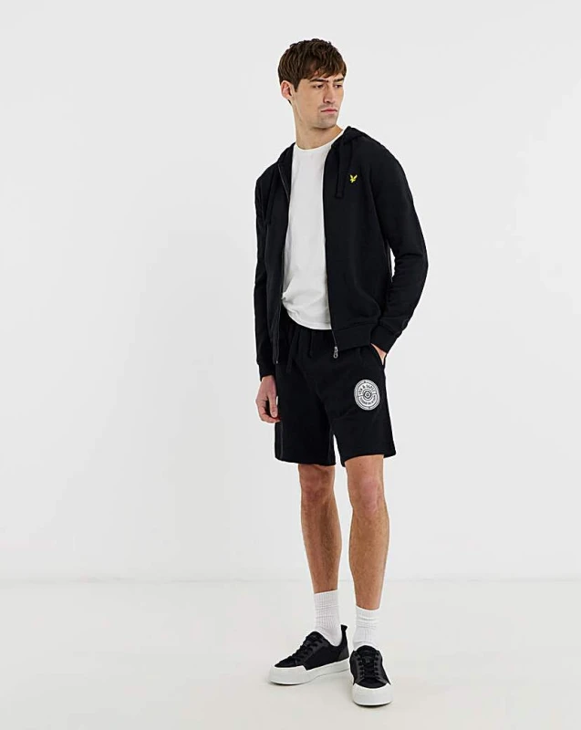 Image of Lyle & Scott Lyle & Scott Borders Label Sweatshort JET Black - Lyle & Scott - Size: M JET Black Male M LC02501