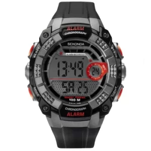 image of Sekonda Mens Digital Chronograph Black Strap Watch