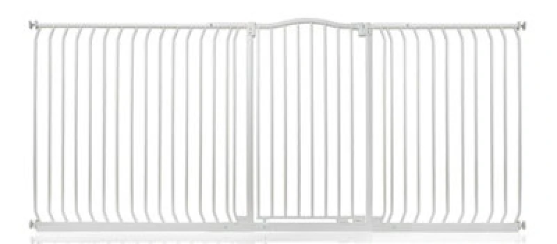 Image of Safetots Extra Tall Curved Top Safety Gate, 225Cm - 234Cm, Matt White, Extra Tall 100Cm In Height, Pressure Fit Stair Gate