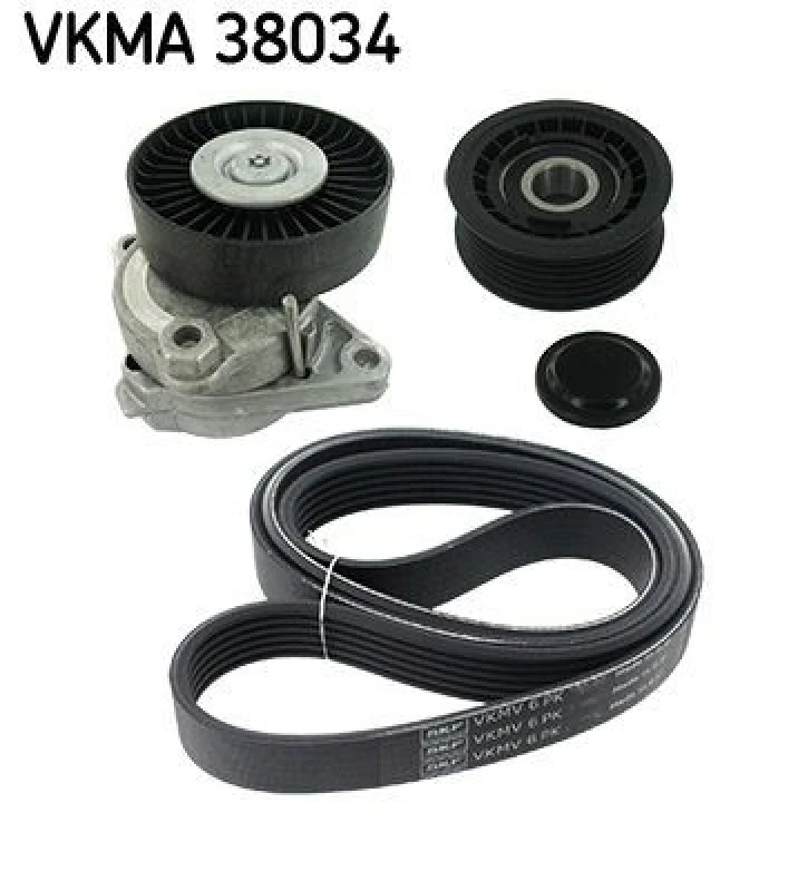 Image of SKF V-Ribbed Belt Set SKF VKMA 38034