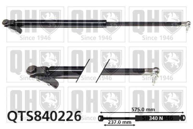 Image of QUINTON HAZELL Tailgate strut QUINTON HAZELL QTS840226