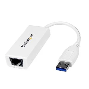 image of USB 3.0 to Gigabit Ethernet NIC Network Adapter White