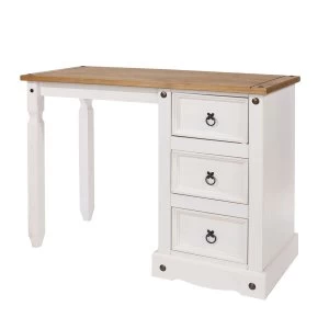 Image of Halea 3-Drawer Pine Dressing Table - White
