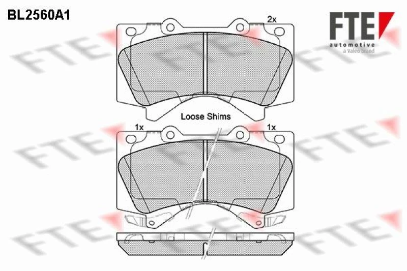 Image of Brake pad set FTE 9010812