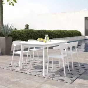 Image of Felix Stackable Dining Chairs Pack of 4, white