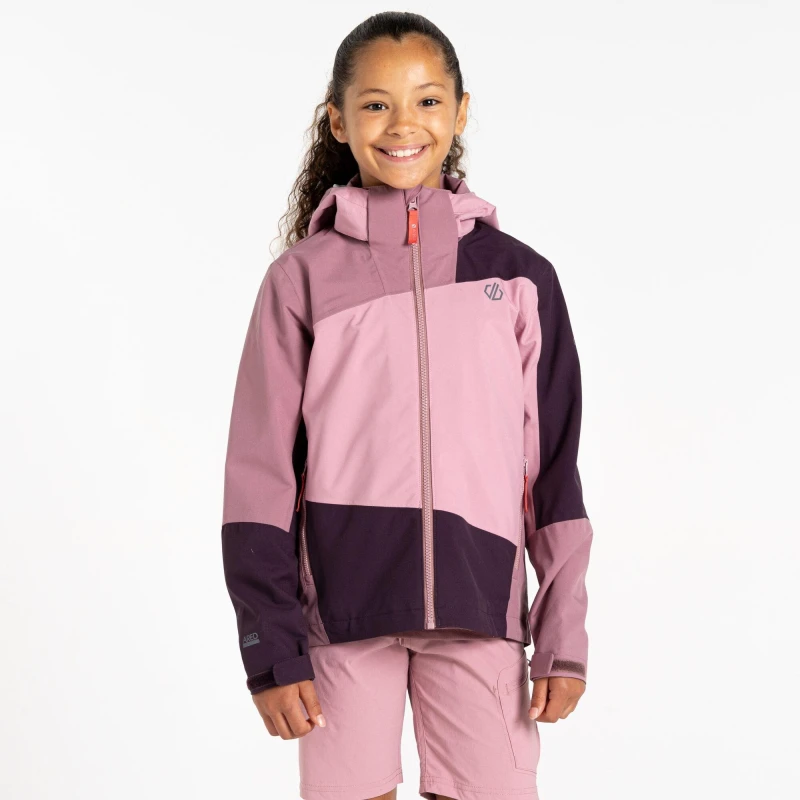 Image of Dare 2b Unisex Kids Explore II Waterproof Jacket Deep Plum/Mauve unisex 5-6 Years