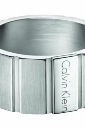 image of Mens Calvin Klein Stainless Steel Size T/U Plate Ring Size U KJ5SMR080110