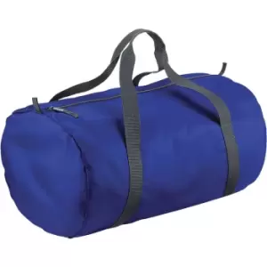 Packaway Barrel Bag / Duffle Water Resistant Travel Bag (32 Litres) (One Size) (Bright Royal) - Bagbase