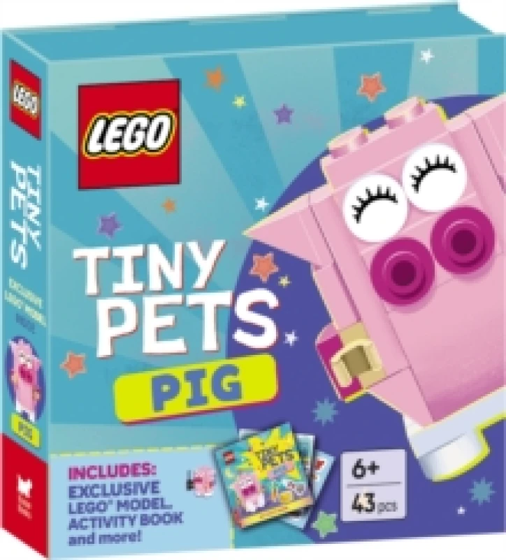 Image of LEGO Books. Tiny Pets: Pig (with exclusive pig mini-build, paper crafts, stickers and activity book) Hardback