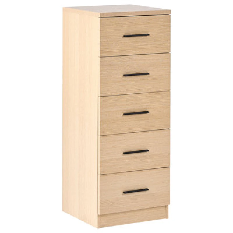 Image of Beliani 5 Drawer Chest Kitimat Light Brown